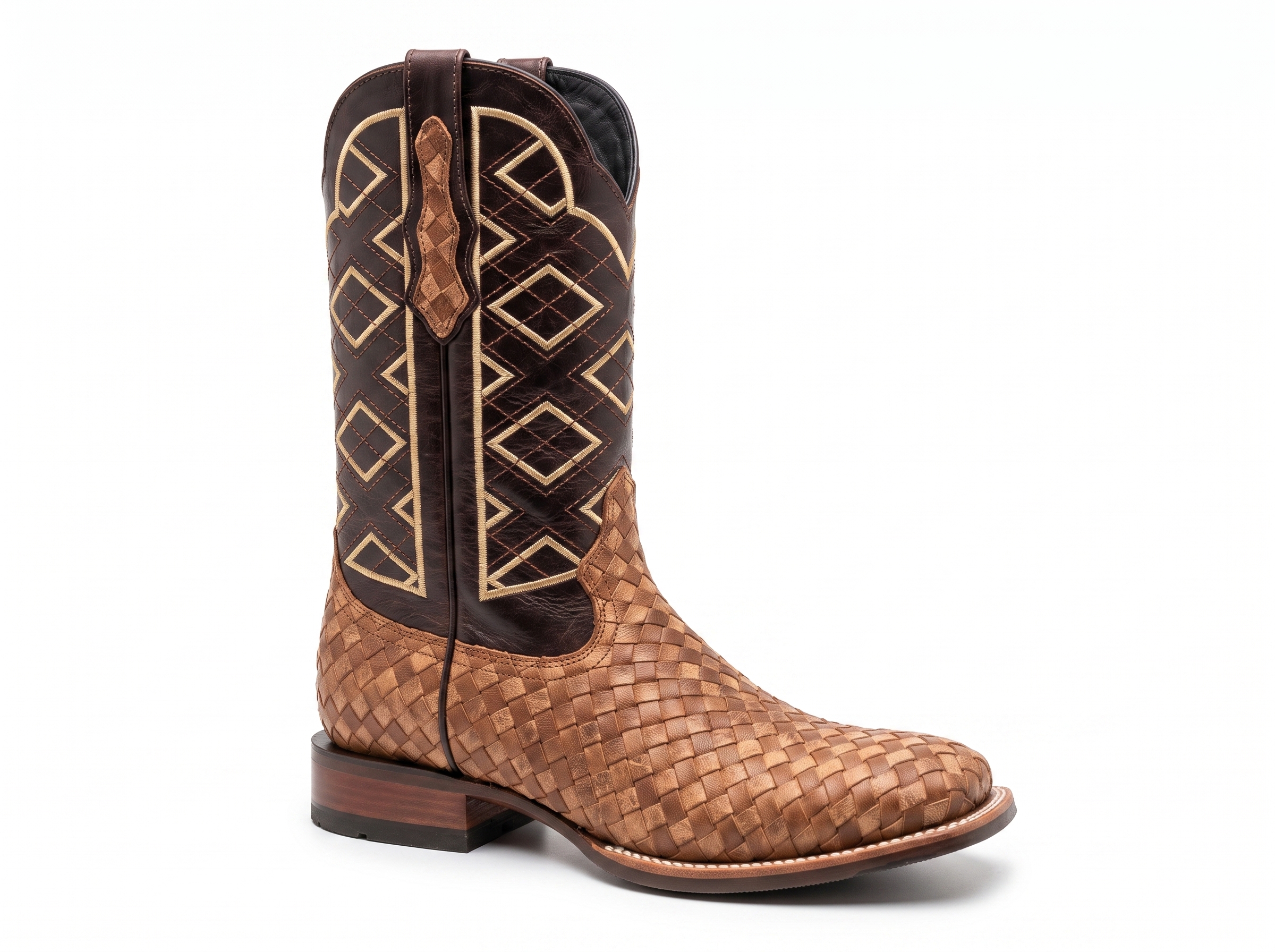 Bota Trenzado Hombre | Cognac & Ébano
