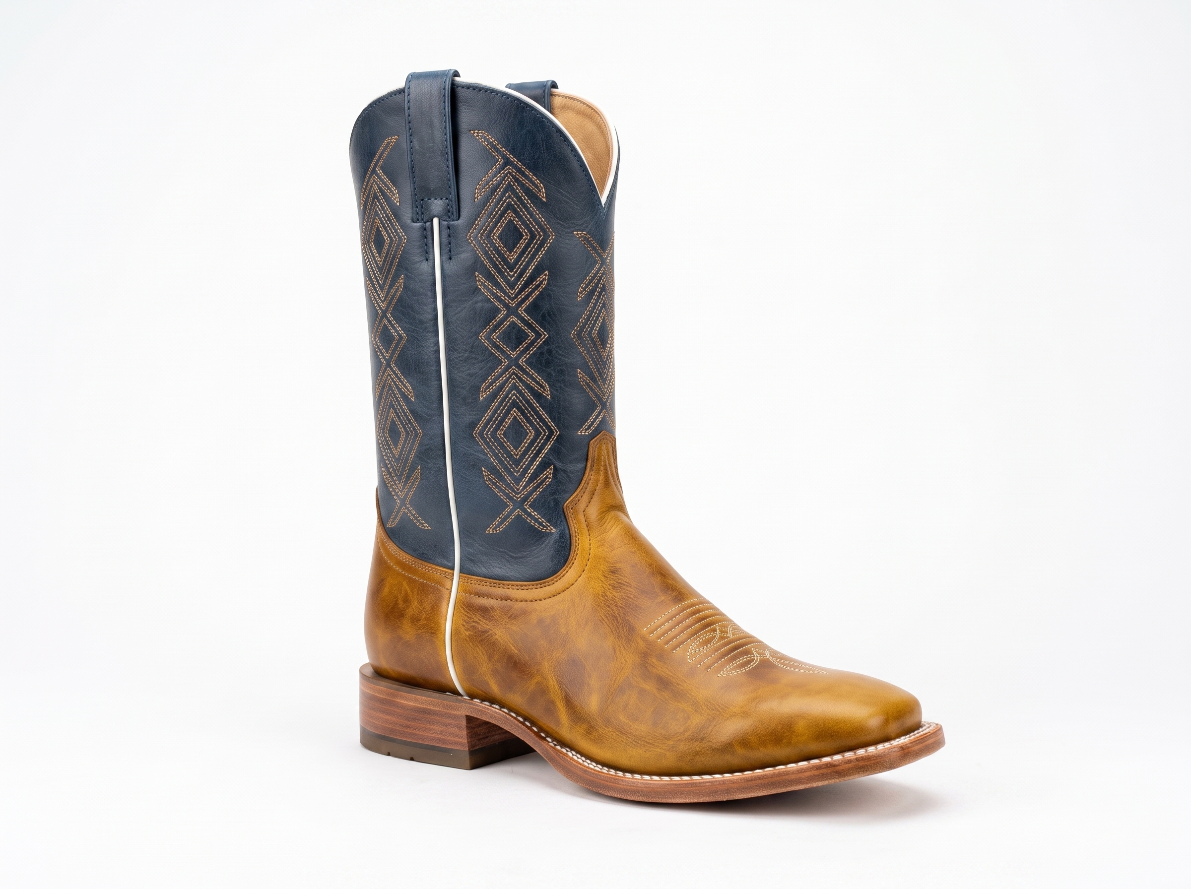 Bota Geométrica Hombre | Mostaza & Marino