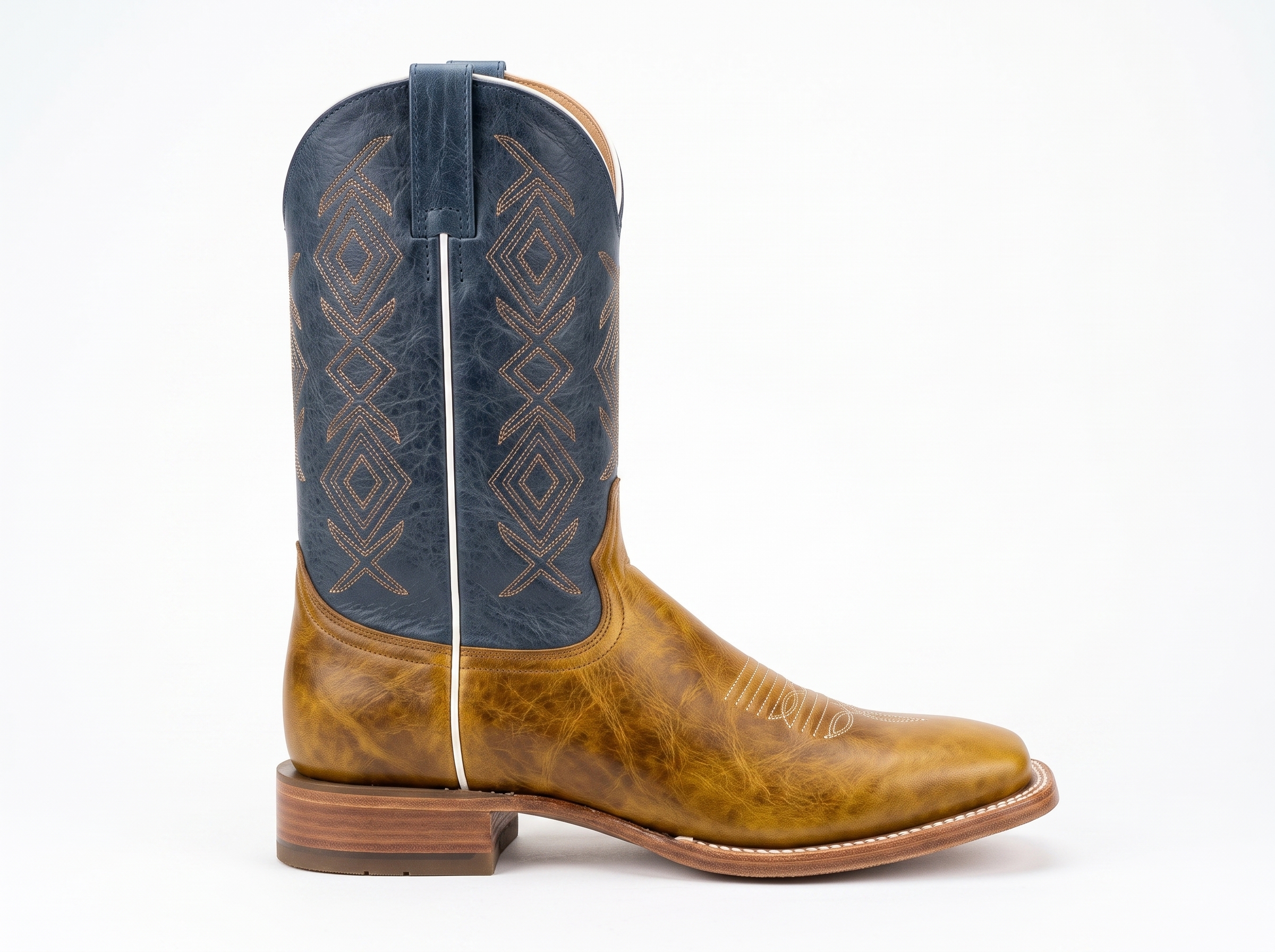 Bota Geométrica Hombre | Mostaza & Marino - Image 3
